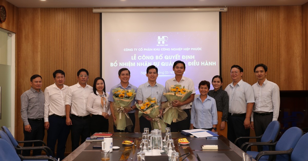 HIPC 경영진 및 임원 인사 임명 결정 발표식 | Hiep Phuoc 산업단지 주식회사