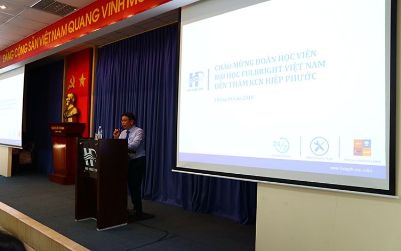 Chào Mừng Đoàn Học Viên Đại Học Fulbright Việt Nam Đến Tham Quan Khu Công Nghiệp Hiệp Phước | Hiep Phuoc 산업단지 주식회사