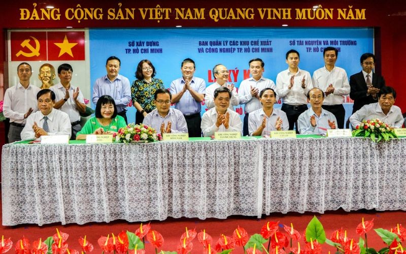 Hình Ảnh Lễ Ký Kết Quy Chế Phối Hợp Hepza - Sở Xây Dựng - Sở Tài Nguyên - Môi Trường | Hiep Phuoc 산업단지 주식회사