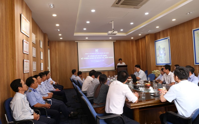 Lễ Công Bố Quyết Định Bổ Nhiệm Nhân Sự Quản Trị, Điều Hành Hipc | Hiep Phuoc 산업단지 주식회사